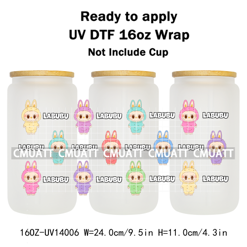 Cute Monsters UV DTF Wraps Transfers Stickers Mugs Beer Can Bottle 16oz Libbey Glass Free Shipping Bulk