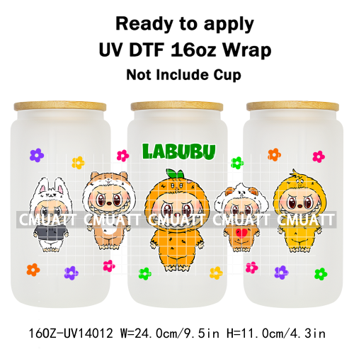 Cute Monsters UV DTF Wraps Transfers Stickers Mugs Beer Can Bottle 16oz Libbey Glass Free Shipping Bulk