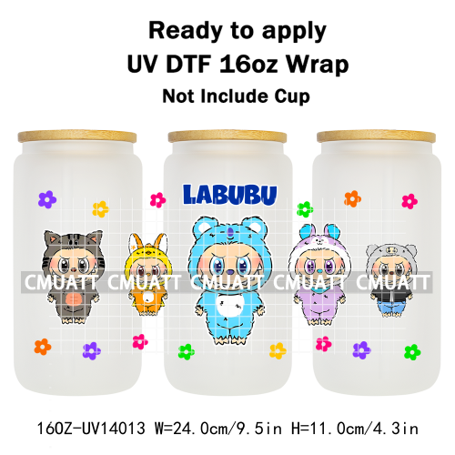 Cute Monsters UV DTF Wraps Transfers Stickers Mugs Beer Can Bottle 16oz Libbey Glass Free Shipping Bulk