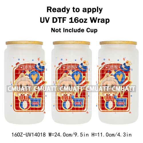 Cute Monsters UV DTF Wraps Transfers Stickers Mugs Beer Can Bottle 16oz Libbey Glass Free Shipping Bulk