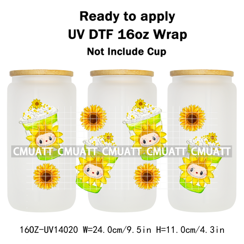 Cute Monsters UV DTF Wraps Transfers Stickers Mugs Beer Can Bottle 16oz Libbey Glass Free Shipping Bulk