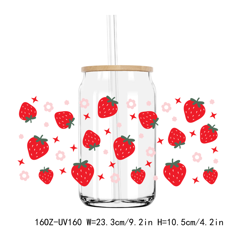 Cute Fruit Summer 16OZ UV DTF Stickers Wrap