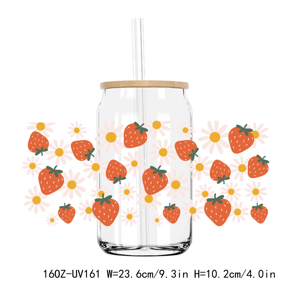 Cute Fruit Summer 16OZ UV DTF Stickers Wrap