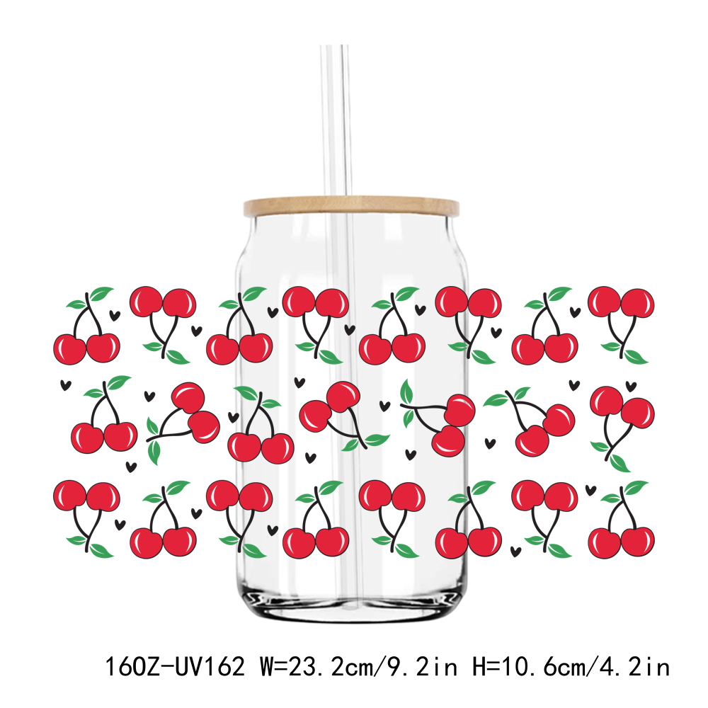 Cute Fruit Summer 16OZ UV DTF Stickers Wrap