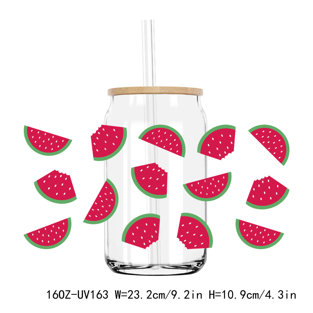 Cute Fruit Summer 16OZ UV DTF Stickers Wrap