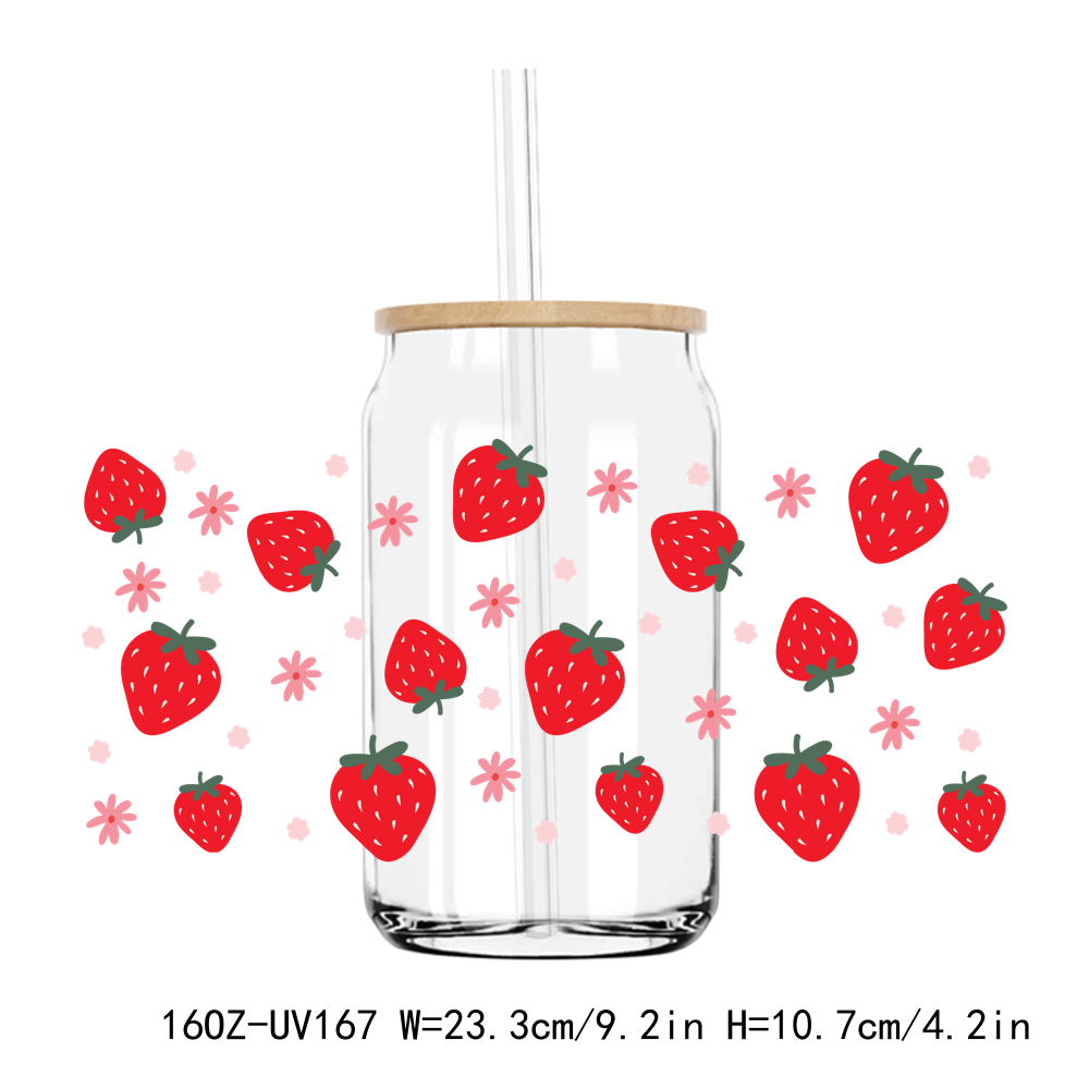 Cute Fruit Summer 16OZ UV DTF Stickers Wrap