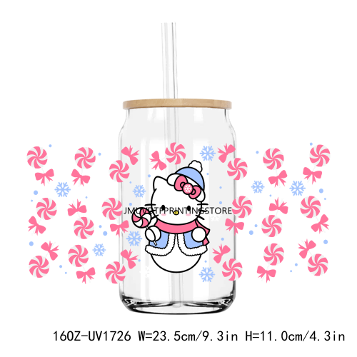 Cute Cartoon Characters 16OZ UV DTF Cup Wrap Transfers Stickers Custom Labels DIY Durable Waterproof Logo For Libbey Glass Can