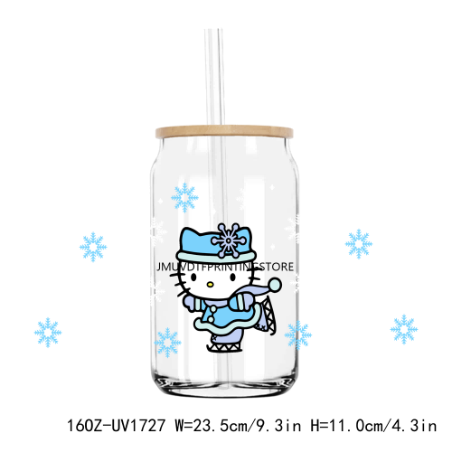 Cute Cartoon Characters 16OZ UV DTF Cup Wrap Transfers Stickers Custom Labels DIY Durable Waterproof Logo For Libbey Glass Can