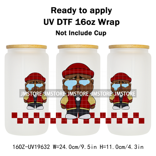 Dramatic Cartoon Crying Baby Girls UV DTF Wraps Transfer Stickers Selfadhesive Waterproof High Quality For 16OZ Libbey Glass Can