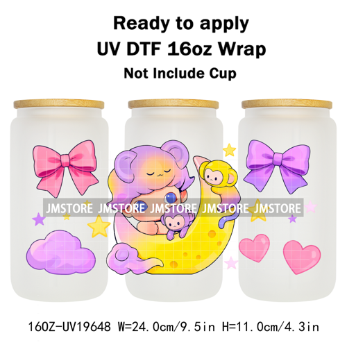 Trendy Costumes Boy Cartoon Character 16OZ UV DTF Cup Wraps Ready To Apply Waterproof Transfer Stickers For Libbey Glass Can Mug