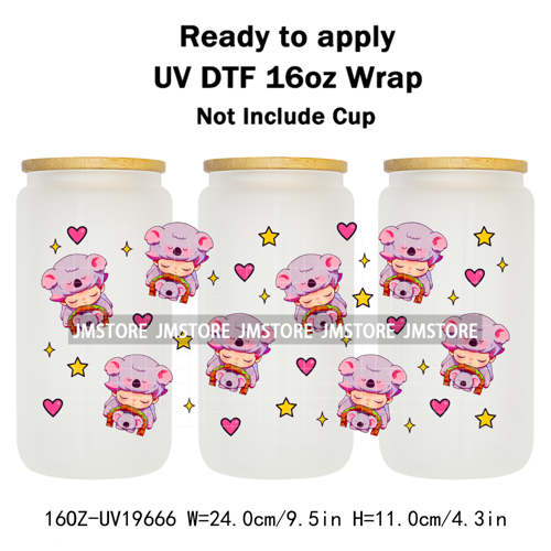 Trendy Costumes Boy Cartoon Character 16OZ UV DTF Cup Wraps Ready To Apply Waterproof Transfer Stickers For Libbey Glass Can Mug