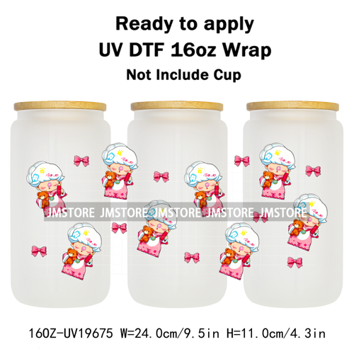 Trendy Costumes Boy Cartoon Character 16OZ UV DTF Cup Wraps Ready To Apply Waterproof Transfer Stickers For Libbey Glass Can Mug