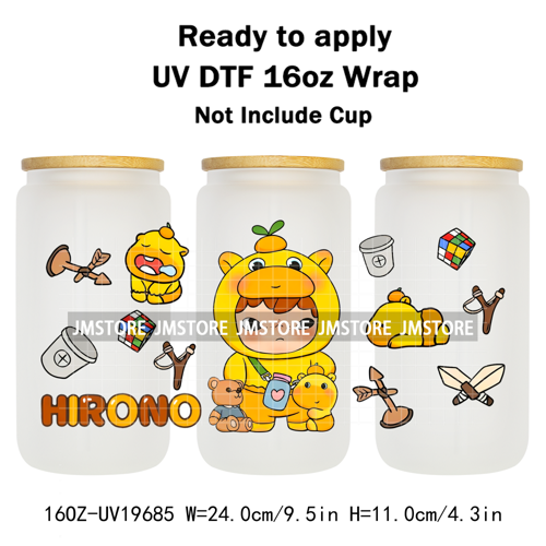 Iconic Fluffy Characters Cartoon Mouse UV DTF Cup Wrap Ready To Apply Transfer Stickers Durable Prints For 16OZ Libbey Glass Can