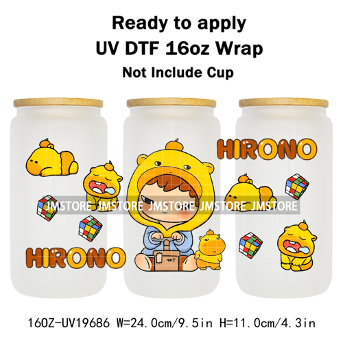 Iconic Fluffy Characters Cartoon Mouse UV DTF Cup Wrap Ready To Apply Transfer Stickers Durable Prints For 16OZ Libbey Glass Can