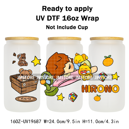 Iconic Fluffy Characters Cartoon Mouse UV DTF Cup Wrap Ready To Apply Transfer Stickers Durable Prints For 16OZ Libbey Glass Can