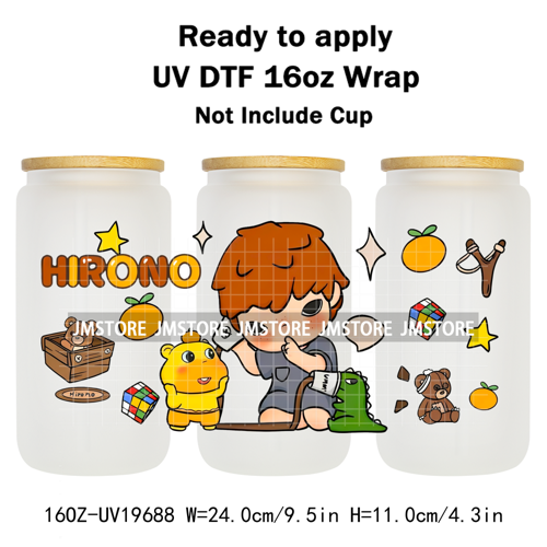 Iconic Fluffy Characters Cartoon Mouse UV DTF Cup Wrap Ready To Apply Transfer Stickers Durable Prints For 16OZ Libbey Glass Can