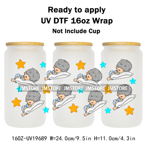 Iconic Fluffy Characters Cartoon Mouse UV DTF Cup Wrap Ready To Apply Transfer Stickers Durable Prints For 16OZ Libbey Glass Can