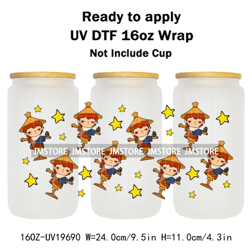Iconic Fluffy Characters Cartoon Mouse UV DTF Cup Wrap Ready To Apply Transfer Stickers Durable Prints For 16OZ Libbey Glass Can