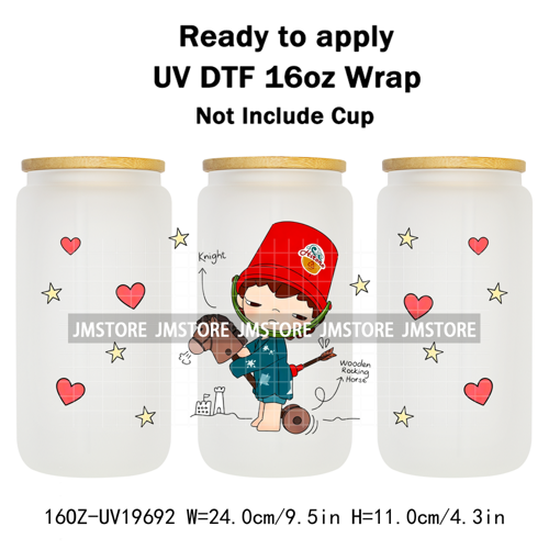 Iconic Fluffy Characters Cartoon Mouse UV DTF Cup Wrap Ready To Apply Transfer Stickers Durable Prints For 16OZ Libbey Glass Can