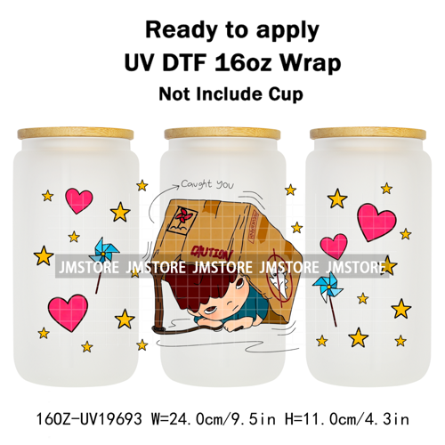 Iconic Fluffy Characters Cartoon Mouse UV DTF Cup Wrap Ready To Apply Transfer Stickers Durable Prints For 16OZ Libbey Glass Can