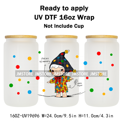 Iconic Fluffy Characters Cartoon Mouse UV DTF Cup Wrap Ready To Apply Transfer Stickers Durable Prints For 16OZ Libbey Glass Can