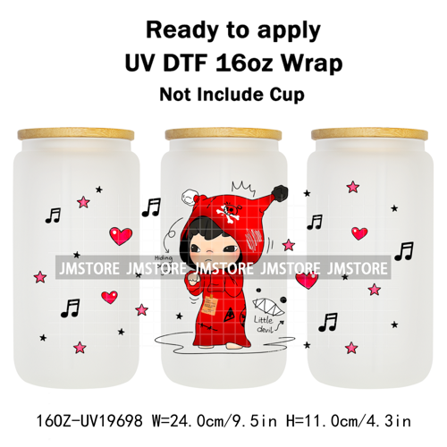 Iconic Fluffy Characters Cartoon Mouse UV DTF Cup Wrap Ready To Apply Transfer Stickers Durable Prints For 16OZ Libbey Glass Can