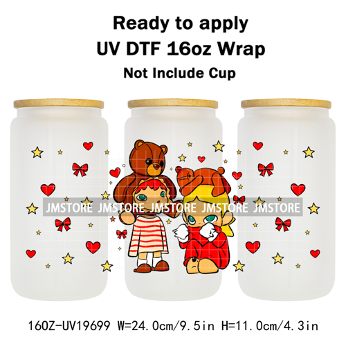 Iconic Fluffy Characters Cartoon Mouse UV DTF Cup Wrap Ready To Apply Transfer Stickers Durable Prints For 16OZ Libbey Glass Can