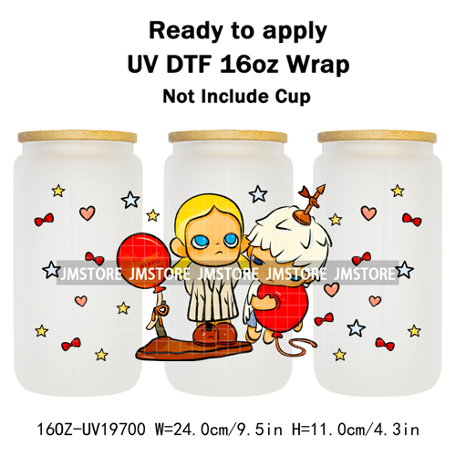 Iconic Fluffy Characters Cartoon Mouse UV DTF Cup Wrap Ready To Apply Transfer Stickers Durable Prints For 16OZ Libbey Glass Can