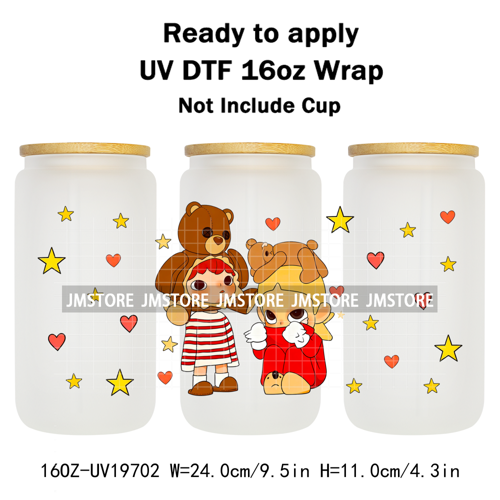Iconic Fluffy Characters Cartoon Mouse UV DTF Cup Wrap Ready To Apply Transfer Stickers Durable Prints For 16OZ Libbey Glass Can