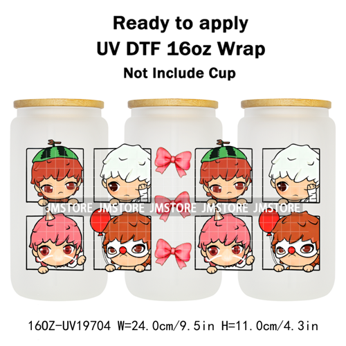 Iconic Fluffy Characters Cartoon Mouse UV DTF Cup Wrap Ready To Apply Transfer Stickers Durable Prints For 16OZ Libbey Glass Can