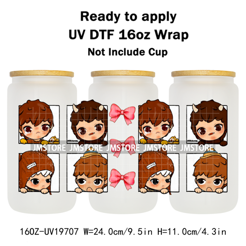 Iconic Fluffy Characters Cartoon Mouse UV DTF Cup Wrap Ready To Apply Transfer Stickers Durable Prints For 16OZ Libbey Glass Can