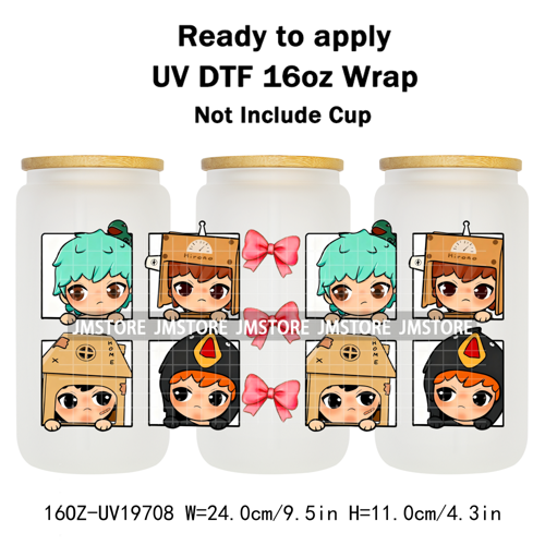 Iconic Fluffy Characters Cartoon Mouse UV DTF Cup Wrap Ready To Apply Transfer Stickers Durable Prints For 16OZ Libbey Glass Can