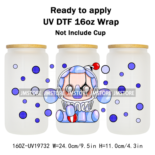 Trendy Toy Brand Dreamy Girls Cute Cartoon UV DTF Transfer Stickers Ready To Apply For 16OZ Libbey Glass Bottle Tumbler Cup Wrap