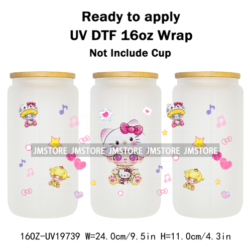 Trendy Costumes Boy Cartoon Character 16OZ UV DTF Cup Wraps Ready To Apply Waterproof Transfer Stickers For Libbey Glass Can Mug