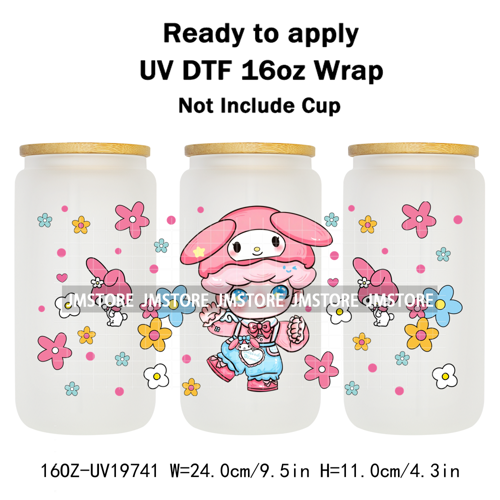 Trendy Costumes Boy Cartoon Character 16OZ UV DTF Cup Wraps Ready To Apply Waterproof Transfer Stickers For Libbey Glass Can Mug