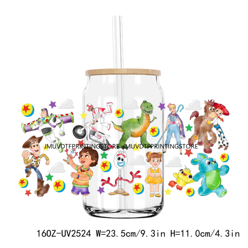 Cute Cats Cartoon Anime Animals UV DTF Sticker For 16OZ Libbey Glass Cup Can Wrap Transfer Sticker Custom Labels DIY Logo