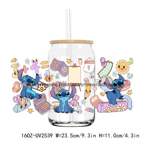 Cute Cats Cartoon Anime Animals UV DTF Sticker For 16OZ Libbey Glass Cup Can Wrap Transfer Sticker Custom Labels DIY Logo