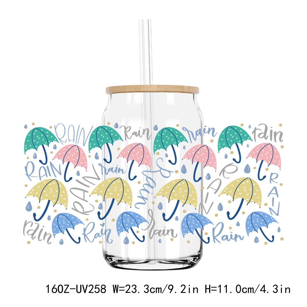 Spring Vibes Plant 16OZ UV DTF Stickers Wrap