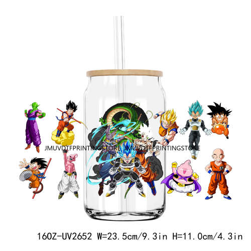 Cute Cats Cartoon Anime Animals UV DTF Sticker For 16OZ Libbey Glass Cup Can Wrap Transfer Sticker Custom Labels DIY Logo