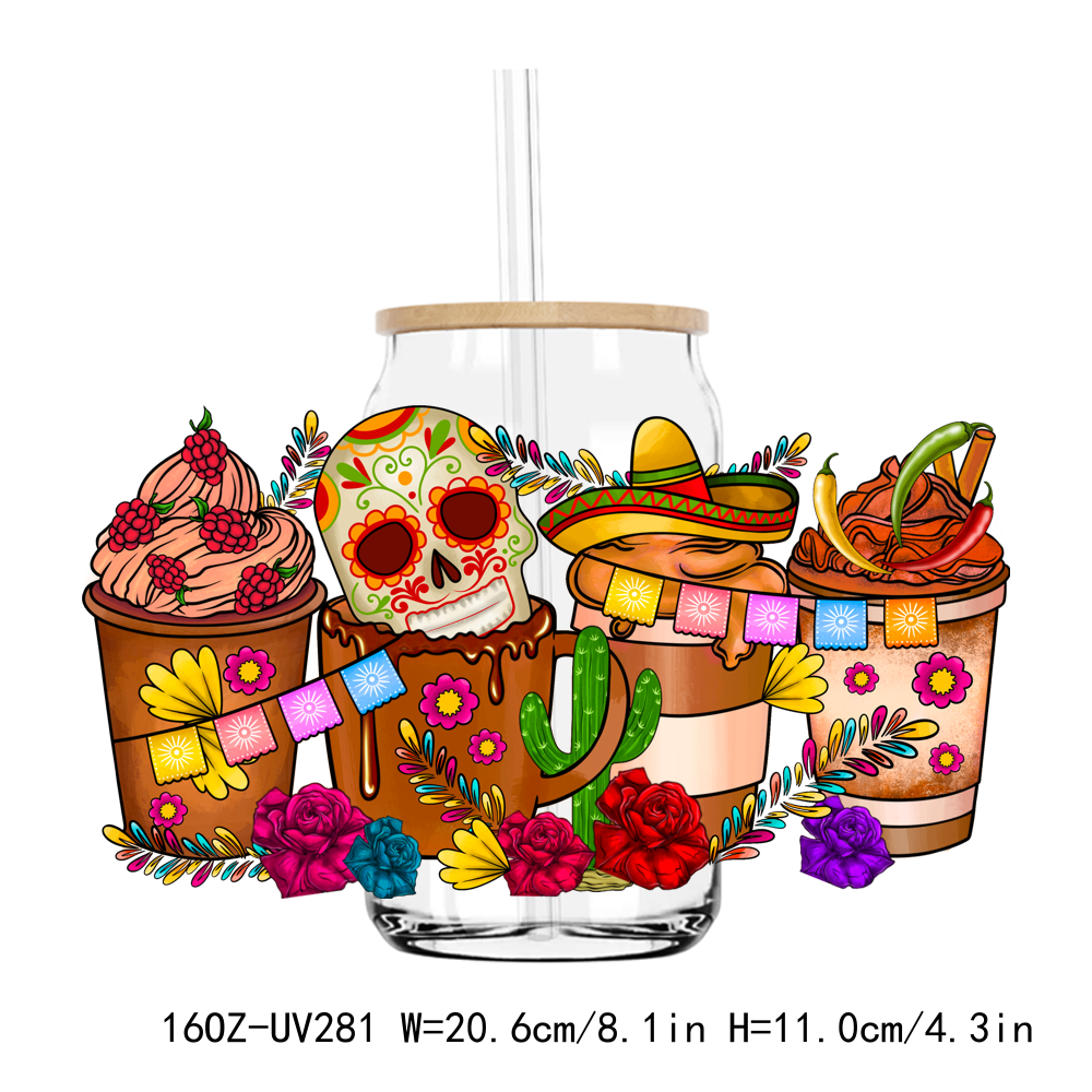 Mexico Culture 16OZ UV DTF Stickers Wrap