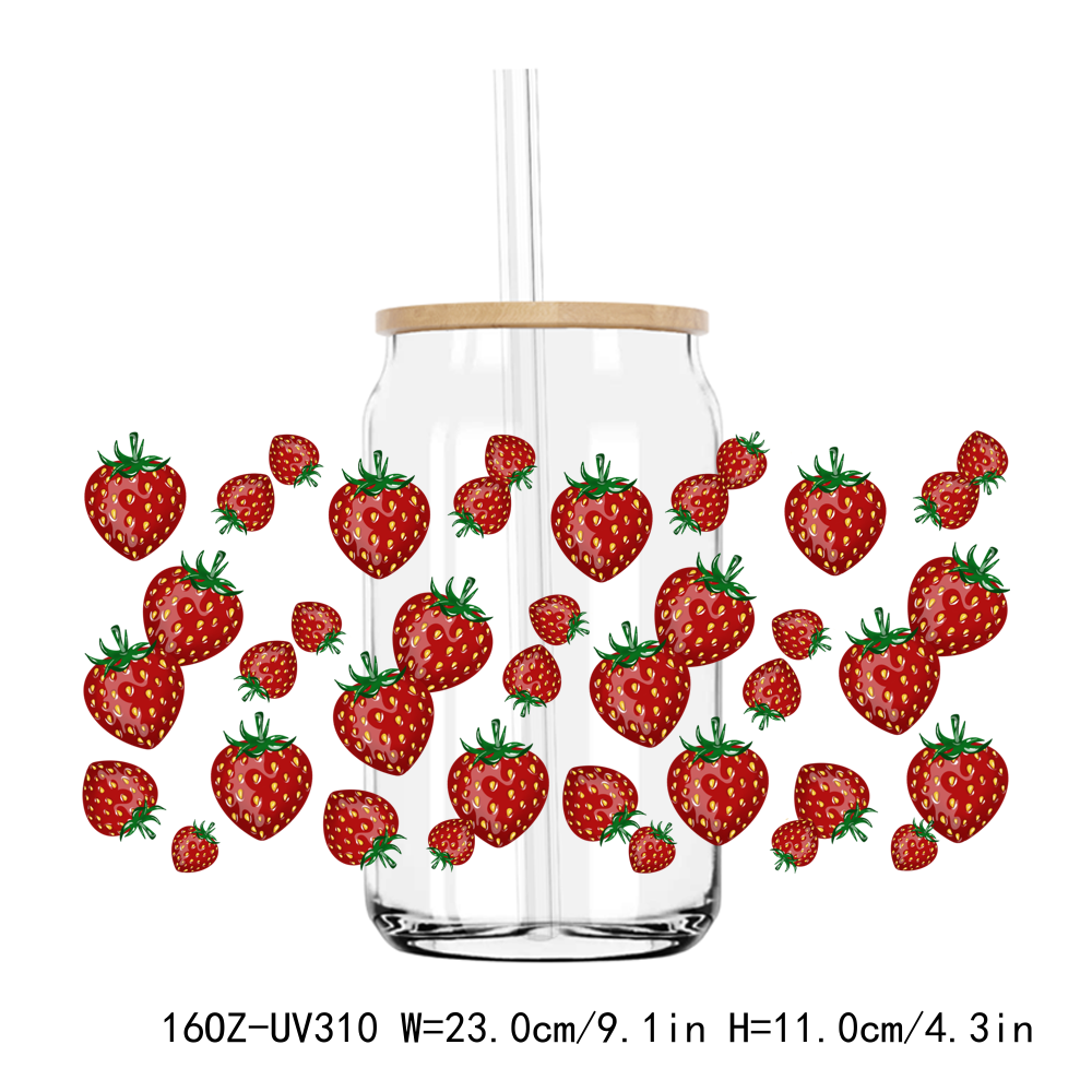 Cute Fruit Summer 16OZ UV DTF Stickers Wrap