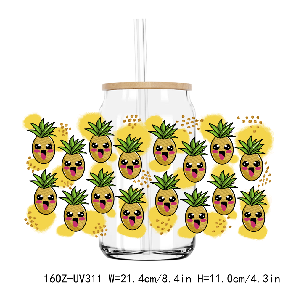 Cute Fruit Summer 16OZ UV DTF Stickers Wrap