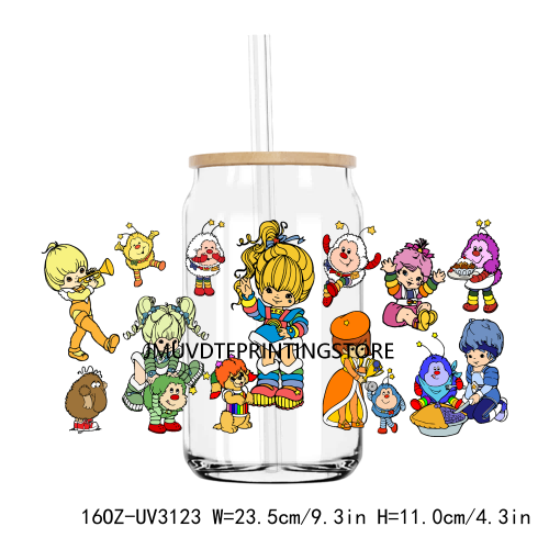 Popular Cartoon Characters Movie UV DTF Sticker For 16OZ Libbey Glass Cup Can Wrap Transfer Sticker Custom Labels DIY Logo