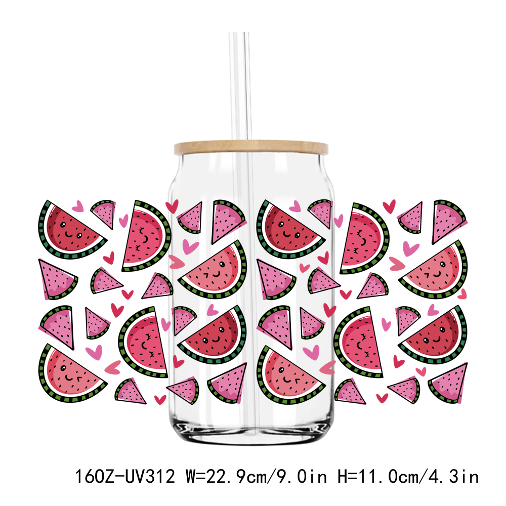 Cute Fruit Summer 16OZ UV DTF Stickers Wrap