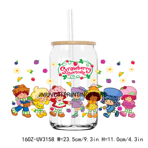 Popular Cartoon Characters Movie UV DTF Sticker For 16OZ Libbey Glass Cup Can Wrap Transfer Sticker Custom Labels DIY Logo