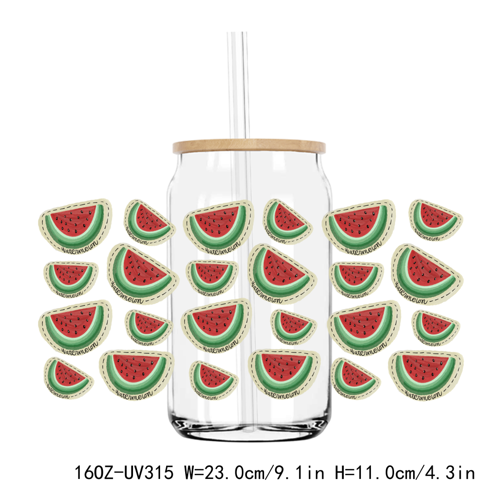 Cute Fruit Summer 16OZ UV DTF Stickers Wrap