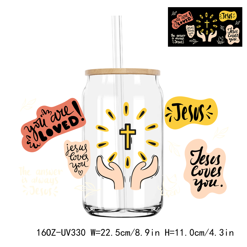 Religious 16OZ UV DTF Stickers Wrap