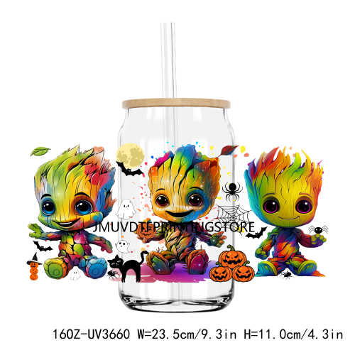 Cartoon Baby Alien 16OZ UV DTF Cup Wrap Transfers Stickers Boy Hero Custom Label DIY Waterproof Logo For Libbey Glass Can