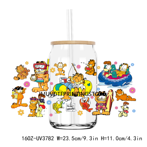 Popular Cartoon Characters Movie UV DTF Sticker For 16OZ Libbey Glass Cup Can Wrap Transfer Sticker Custom Labels DIY Logo