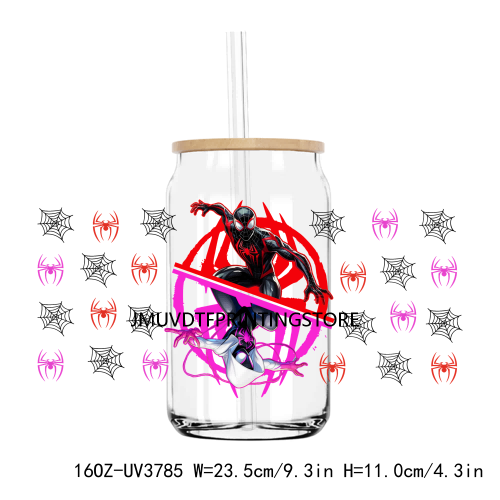 Popular Cartoon Characters Movie UV DTF Sticker For 16OZ Libbey Glass Cup Can Wrap Transfer Sticker Custom Labels DIY Logo